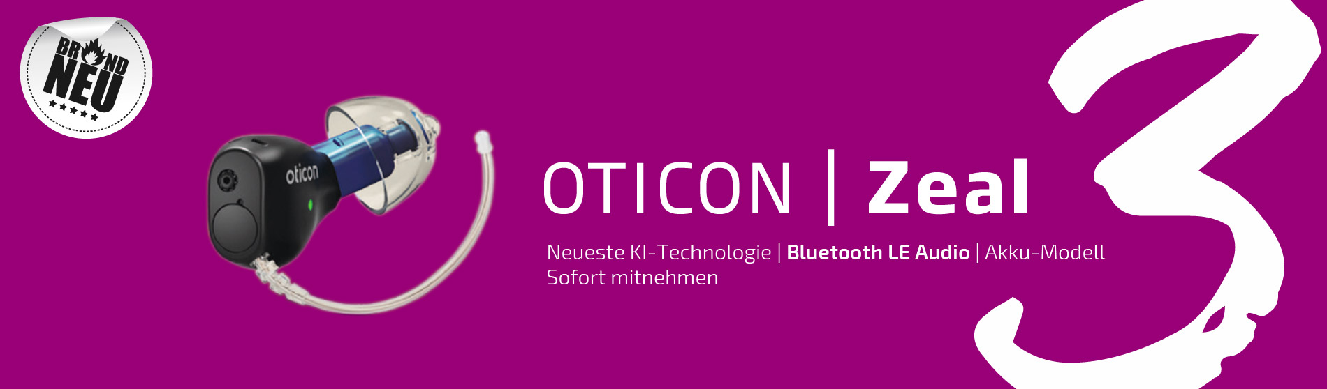 Oticon Zeal 3 Hörgerät Slider