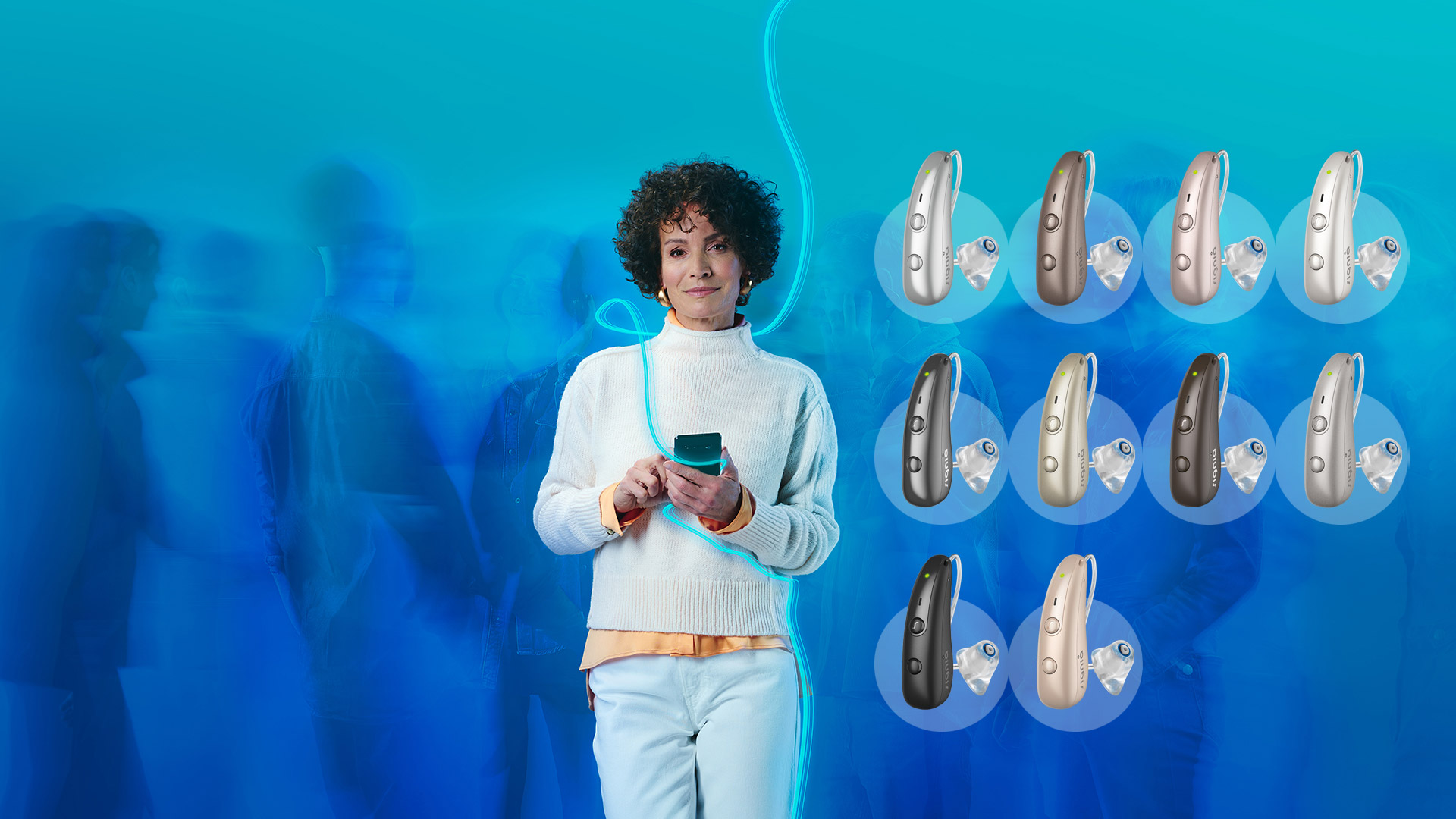 Signia Pure Charge&Go BCT IX Artikelheader mit Hörgeräten