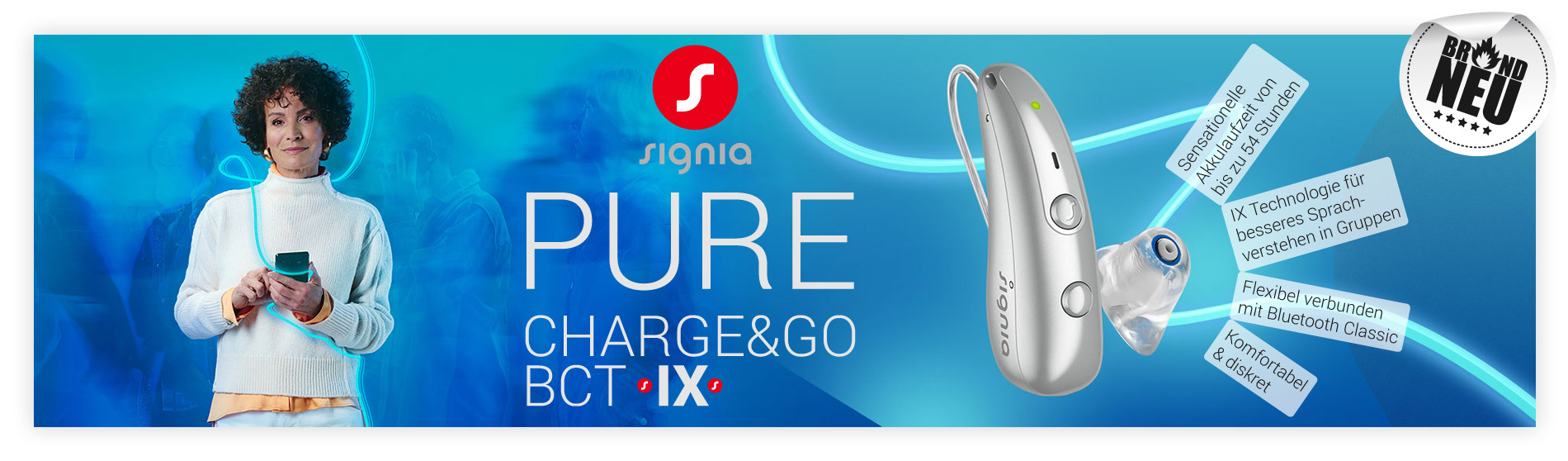 Signia Pure Charge&Go BCT IX Hörgerät Slider
